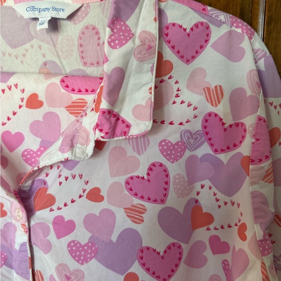 ❤️ The Company Store Women’s Valentine Heart Pajama Set long XXL - Picture 5 of 10